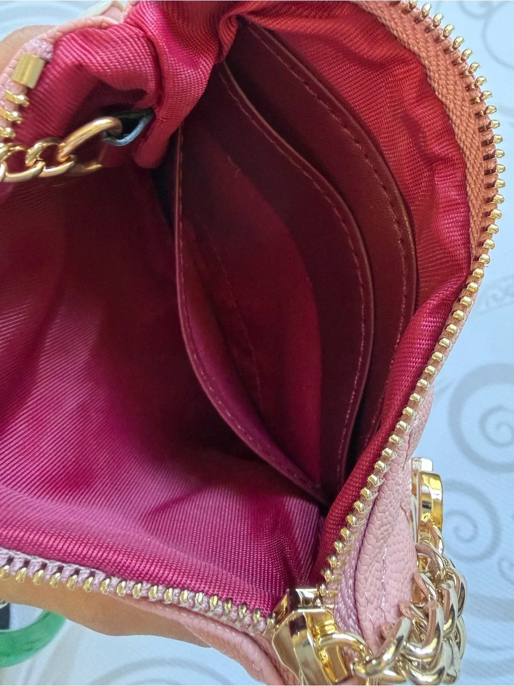 CHANEL Pink Quilted Zip Pouch with Gold CC - Picture 12 of 12